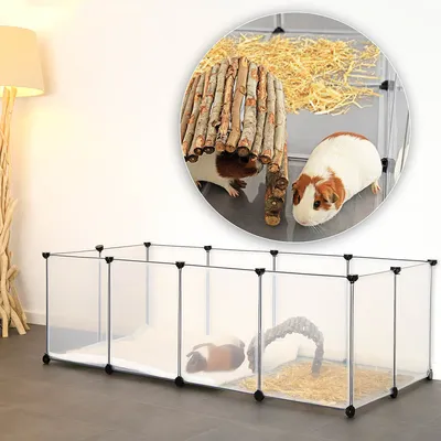 lionto enclos rongeur modulable intérieur extérieur avec panneaux lavables