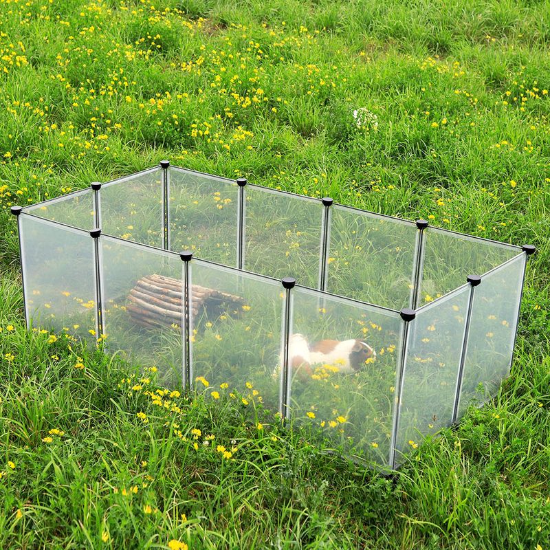 lionto enclos rongeur modulable intérieur extérieur avec panneaux lavables