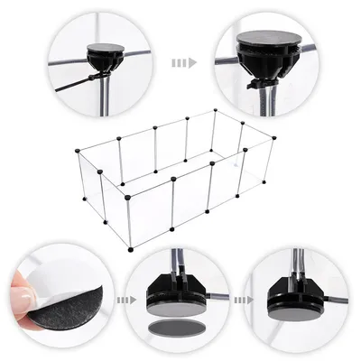 lionto enclos rongeur modulable intérieur extérieur avec panneaux lavables