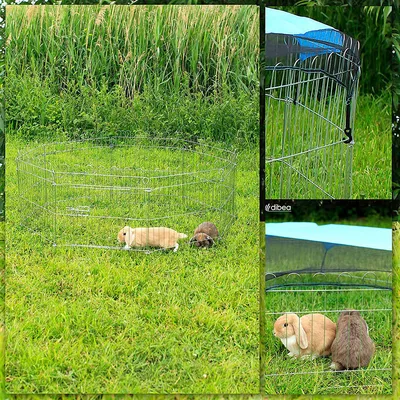 lionto enclos pour petits animaux, parc extérieur modulable en métal