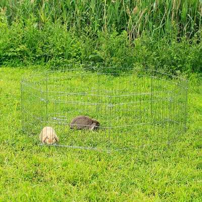 lionto enclos pour petits animaux, parc extérieur modulable en métal
