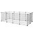 lionto enclos métal pour petits animaux, modulable intérieur/extérieur