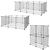 lionto enclos métal pour petits animaux, modulable intérieur/extérieur