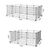 lionto enclos métal pour petits animaux, modulable intérieur/extérieur
