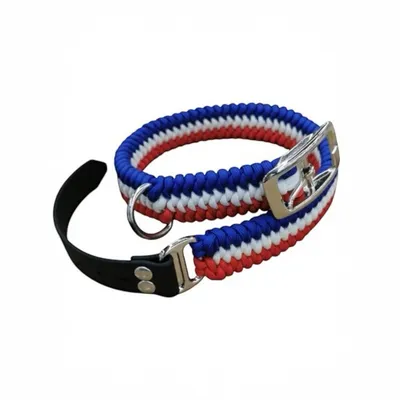 FranceCroquettes Collier artisanal paracorde "patriote" pour chien FranceCroquettes Collier artisanal paracorde "patriote" pour chien