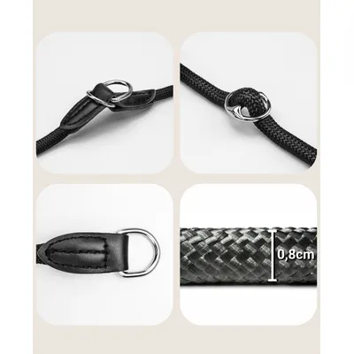 lionto Hundehalsband aus robustem Nylon mit Zugstopp