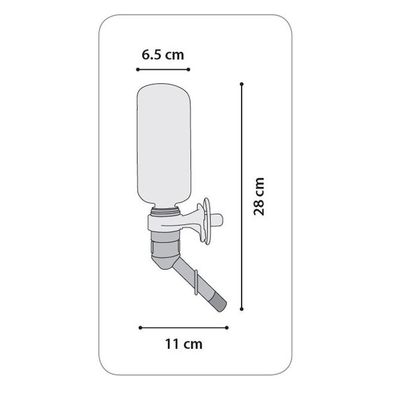 Biberon KYLO gris 450 ML pour rongeur et lapin