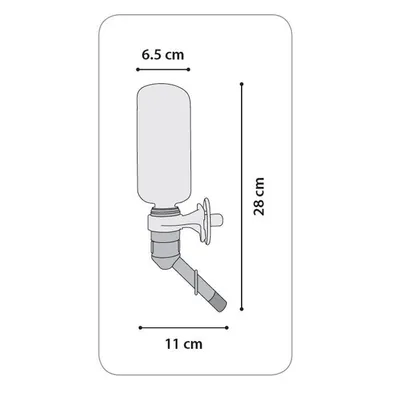 Biberon KYLO gris 450 ML pour rongeur et lapin