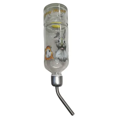 Biberon en verre,  Honey & Hopper. 250 ml.  pour rongeur. chinchillas, lapi