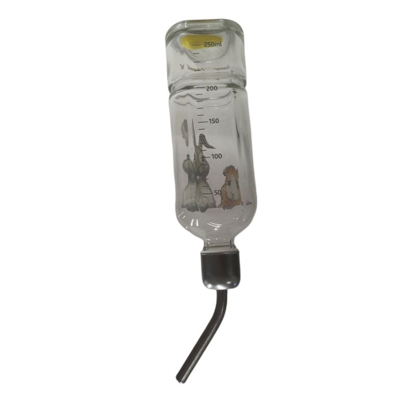 animallparadise - Biberon en verre,  Honey & Hopper. 250 ml.  pour rongeur.