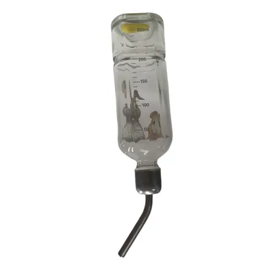 Biberon en verre,  Honey & Hopper. 250 ml.  pour rongeur. chinchillas, lapi