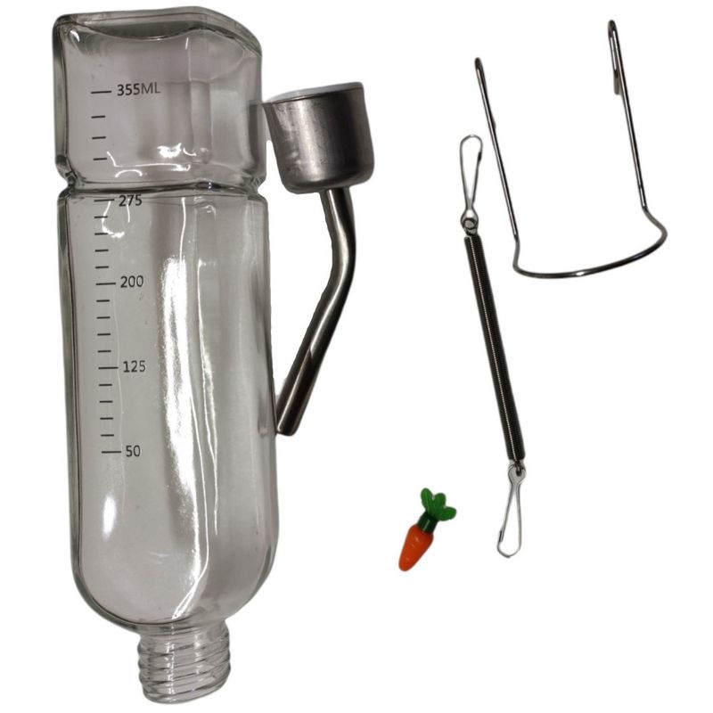 animallparadise - Biberon à eau en verre . contenance 355 ml. pour rongeurs