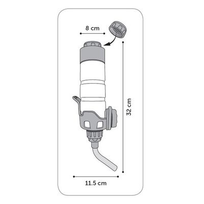Biberon HUX gris 600 ML pour rongeur