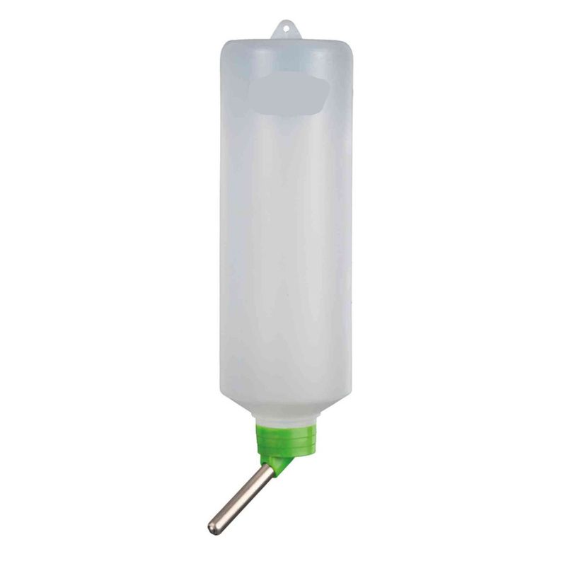 Un biberon 600 ml en plastique avec support métal pour lapins