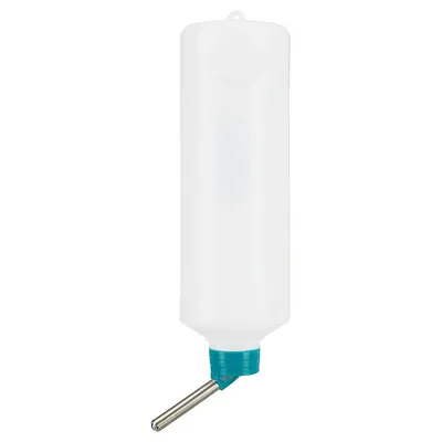 Un biberon 600 ml en plastique avec support métal pour lapins