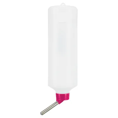 Un biberon 600 ml en plastique avec support métal pour lapins