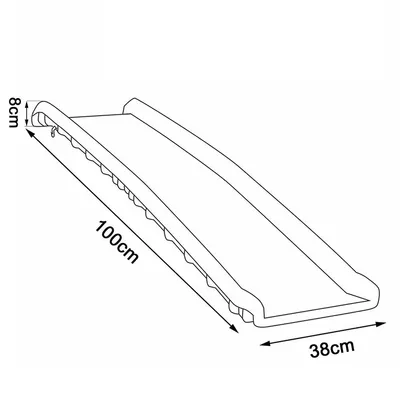 lionto rampe d’accès pour chien pliable, surface antidérapante