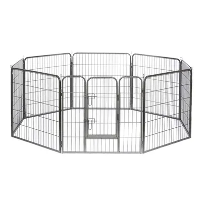 lionto enclos extérieur pour chiot, parc modulable en métal résistant lionto enclos extérieur pour chiot, parc modulable en métal résistant