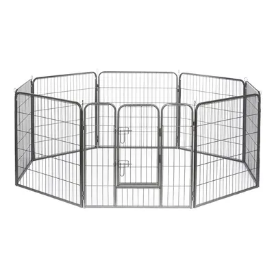 lionto enclos extérieur pour chiot, parc modulable en métal résistant lionto enclos extérieur pour chiot, parc modulable en métal résistant