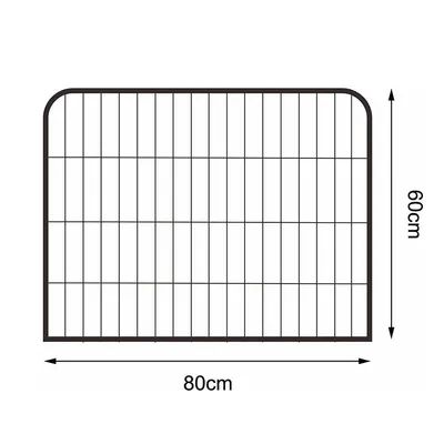 lionto enclos extérieur pour chiot, parc modulable en métal résistant
