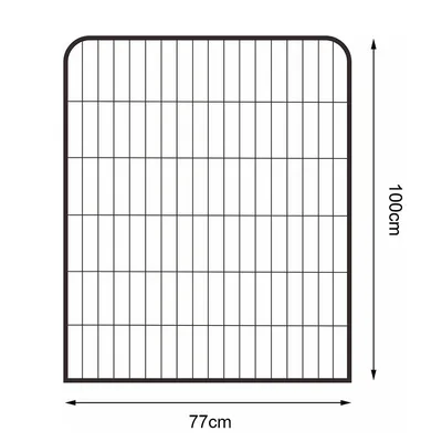 lionto enclos extérieur pour chiot, parc modulable en métal résistant