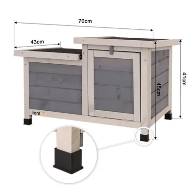 lionto clapier pliable extérieur intérieur bois toit bitumé résistant