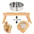lionto gamelle chien réglable en hauteur en bambou avec 2 bols inox