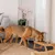lionto gamelle chien réglable en hauteur en bambou avec 2 bols inox lionto gamelle chien réglable en hauteur en bambou avec 2 bols inox