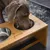 lionto gamelle chien surélevée en bambou avec 2 bols inox lavables