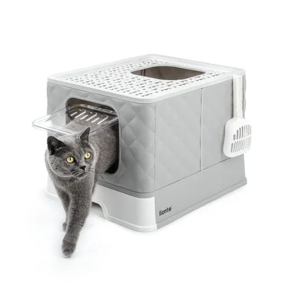 lionto Katzentoilette mit Schublade & Schaufel, auslaufsicher & hygienisch lionto Katzentoilette mit Schublade & Schaufel, auslaufsicher & hygienisch