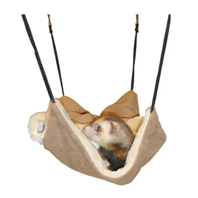 animallparadise - Hamac avec cachette, 30 x 26 cm, Brun en daim pour Furet animallparadise - Hamac avec cachette, 30 x 26 cm, Brun en daim pour Furet