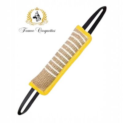 FranceCroquettes Boudin de jeux et de dressage canin en toile de jute 30cm