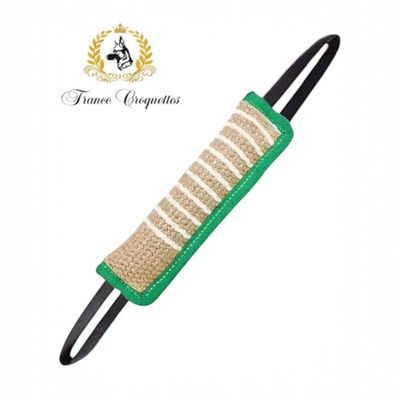 FranceCroquettes Boudin de jeux et de dressage canin en toile de jute 30cm