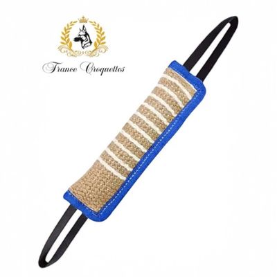 FranceCroquettes Boudin de jeux et de dressage canin en toile de jute 30cm