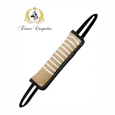 FranceCroquettes Boudin de jeux et de dressage canin en toile de jute 30cm FranceCroquettes Boudin de jeux et de dressage canin en toile de jute 30cm