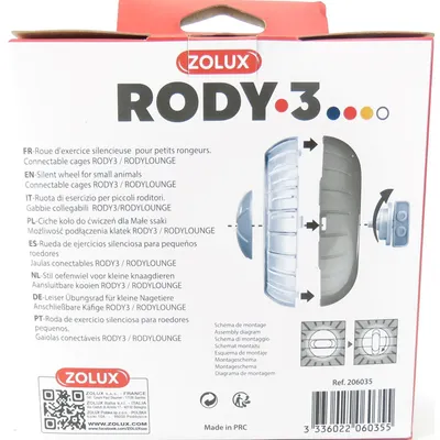zolux - 1 Roue d'exercice silencieuse pour cage Rody3 . couleur . tail