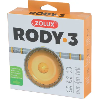 1 Roue d'exercice silencieuse pour cage Rody3  couleur banane taille ø 14 c