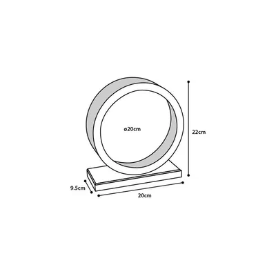 Karlie - Roue d'exercice Bogie en bois 20 cm. pour rongeur.