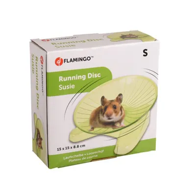 Flamingo - Plateau de course SUSIE D15 cm S vert pour rongeur
