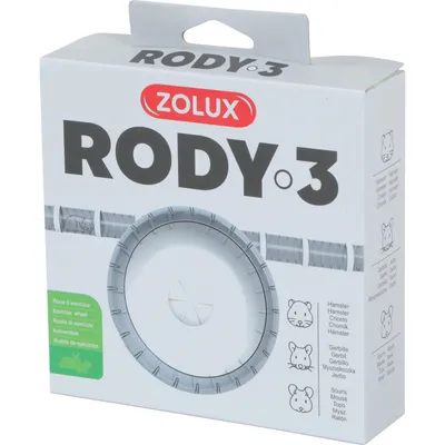 1 Roue d'exercice silencieuse pour cage Rody3 couleur blanche taille ø 14 c