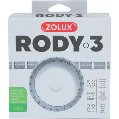 1 Roue d'exercice silencieuse pour cage Rody3 couleur blanche taille ø 14 c