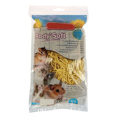 Lit douillet pour hamster, fibre papier, sachet de 25 gr, couleur aléatoire
