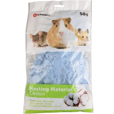 Flamingo - Lit douillet Matériaux de nidation coton 50 g couleur aléatoire