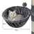 lionto hamac en peluche douce pour arbre à chat avec cadre métallique