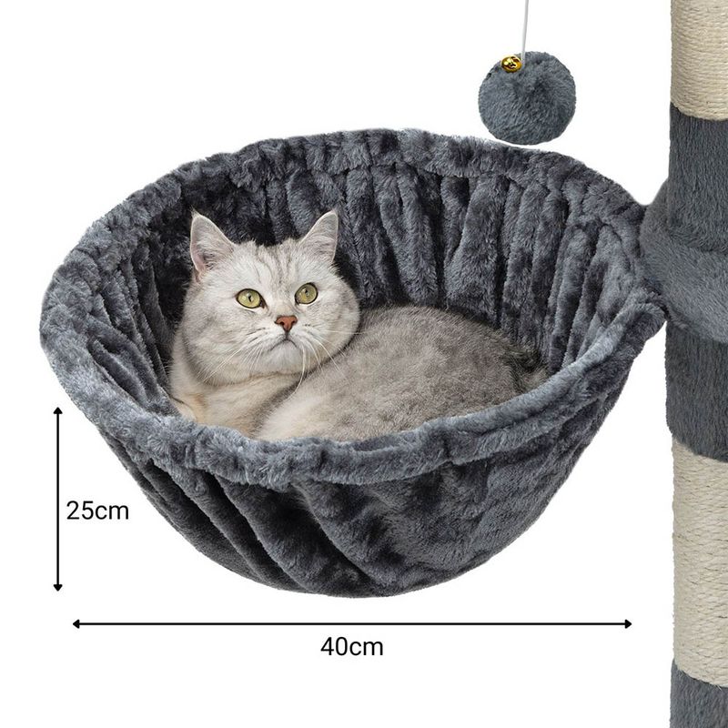 lionto hamac en peluche douce pour arbre à chat avec cadre métallique