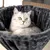 lionto hamac en peluche douce pour arbre à chat avec cadre métallique