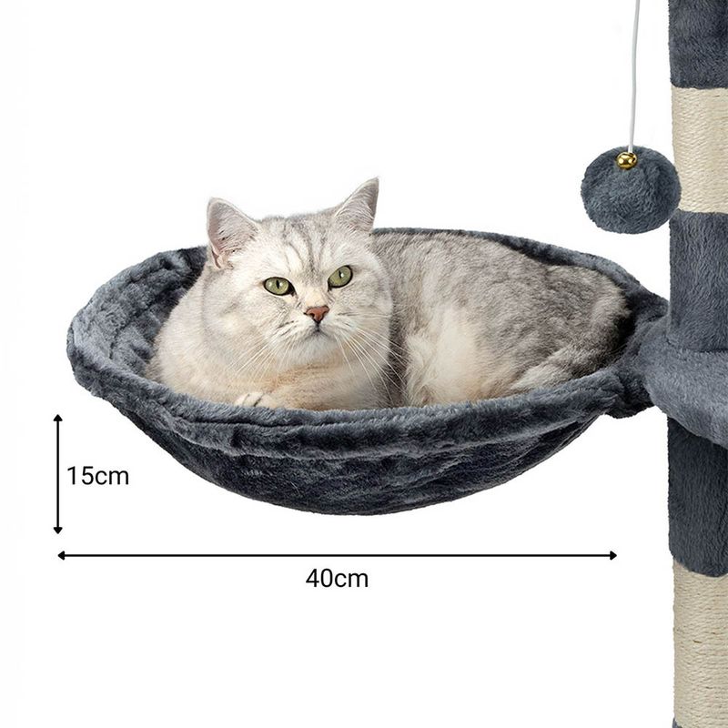 lionto hamac en peluche douce pour arbre à chat avec cadre métallique