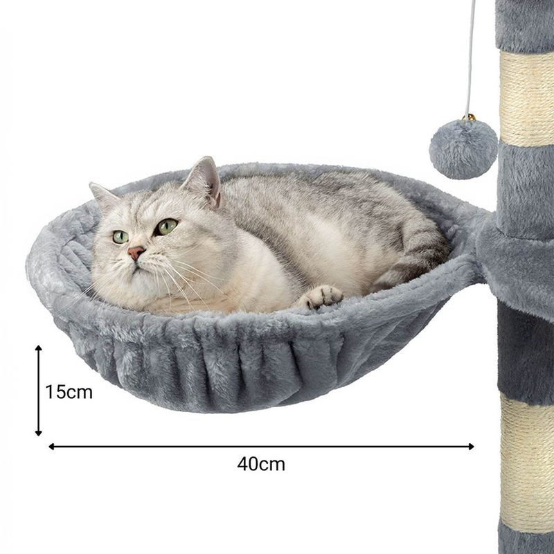 lionto hamac en peluche douce pour arbre à chat avec cadre métallique
