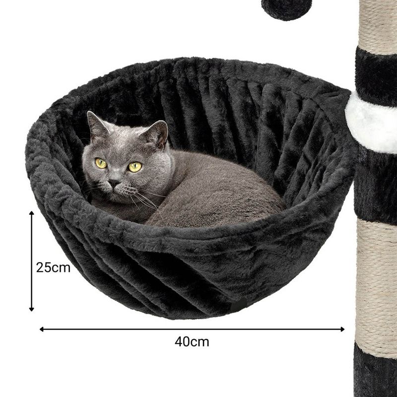 lionto hamac en peluche douce pour arbre à chat avec cadre métallique