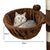 lionto hamac en peluche douce pour arbre à chat avec cadre métallique